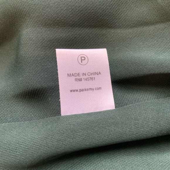 Parker NY Chrissy Beaded Silk Mini Dress In Alphine Forrest Green - Picture 12 of 13